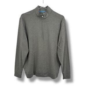 Johnnie-O Vaughn 1/4 zip pullover men's M performance meteor stripe